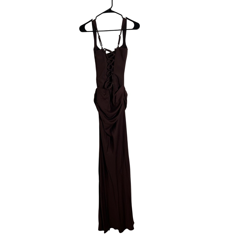 BABYBOO Cornelia Maxi Dress in Plum Brown - Picture 4 of 12